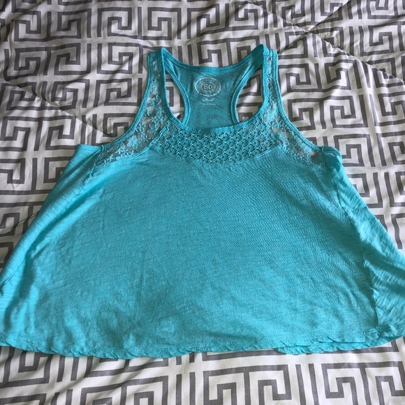 Casual Teal Racerback Tank S - Picture 3 of 6